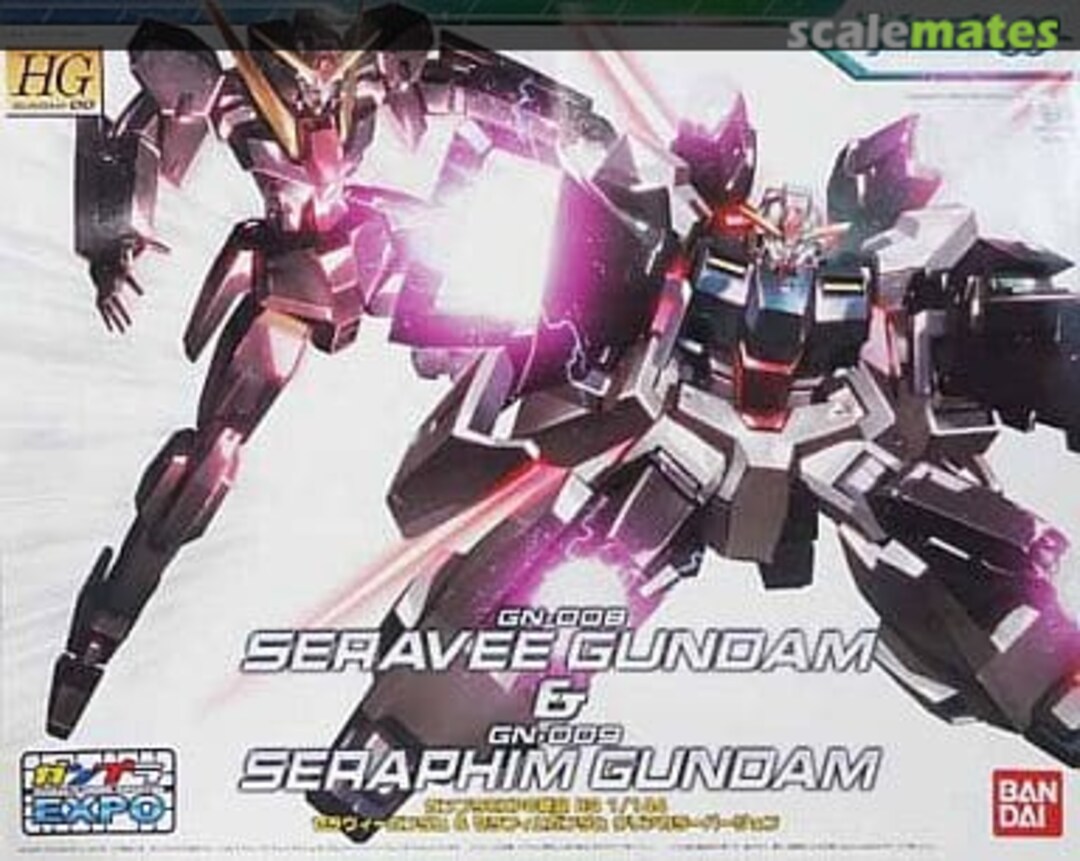 Boxart GN-008 Seravee Gundam & GN-009 Seraphim Gundam Clear Color Version 0160366 Bandai Boxart GN-008 Seravee Gundam & GN-009 Seraphim Gundam Clear Color Version 0160366 Bandai