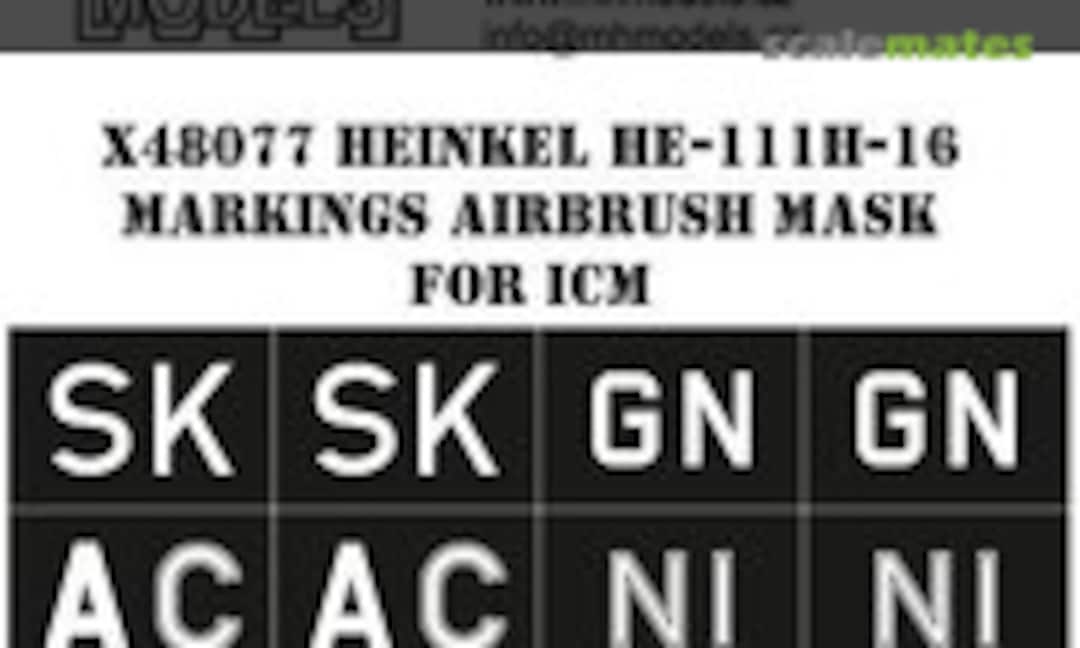 1:48 Heinkel He-111H-16 Markings Airbrush Mask (MH Models X48077) X48077