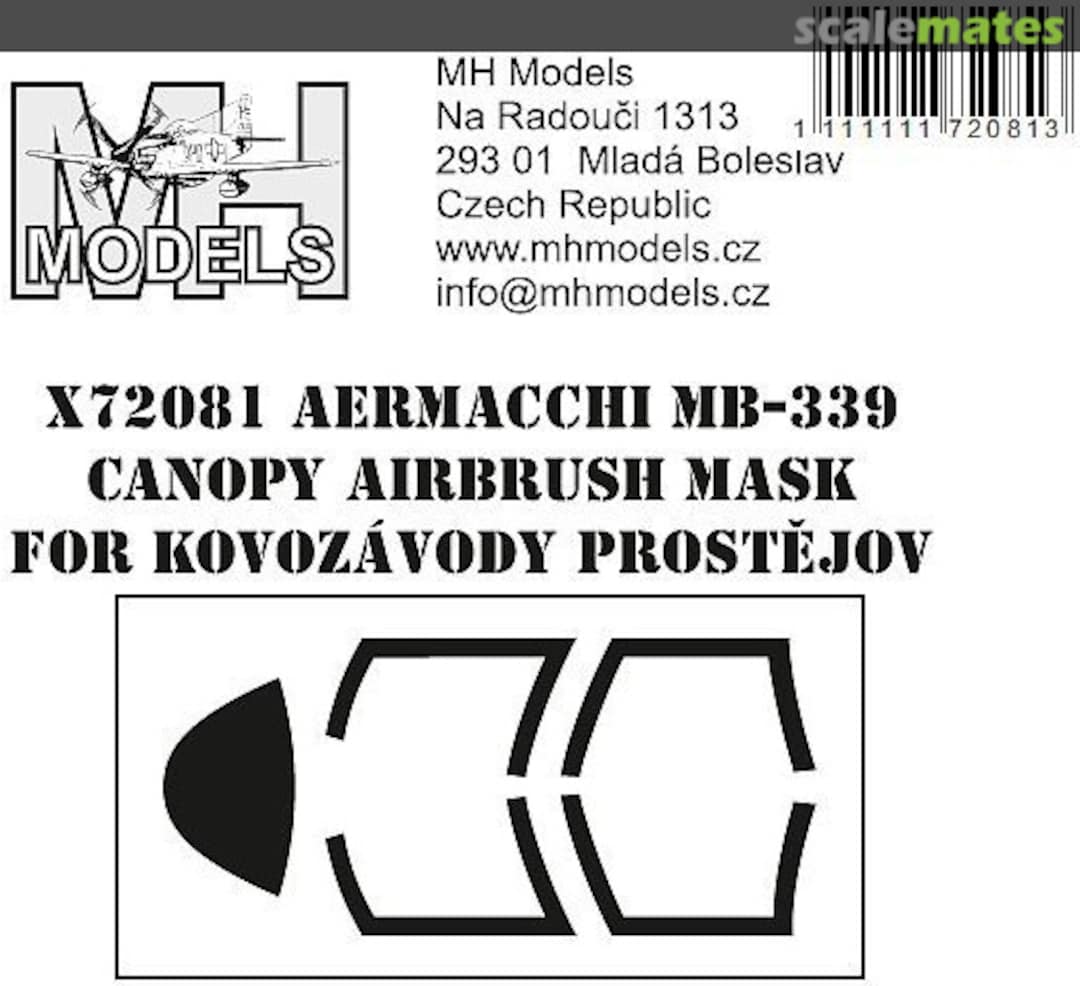 Boxart Aermacchi MB-339 Canopy Airbrush Mask X72081 MH Models Boxart Aermacchi MB-339 Canopy Airbrush Mask X72081 MH Models