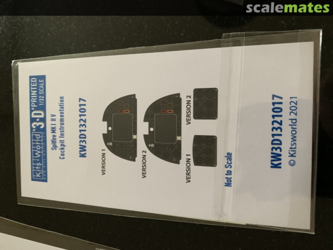 Boxart Spitfire MK I II V cockpit instrumentation KW3D1321017 Kits-World Boxart Spitfire MK I II V cockpit instrumentation KW3D1321017 Kits-World