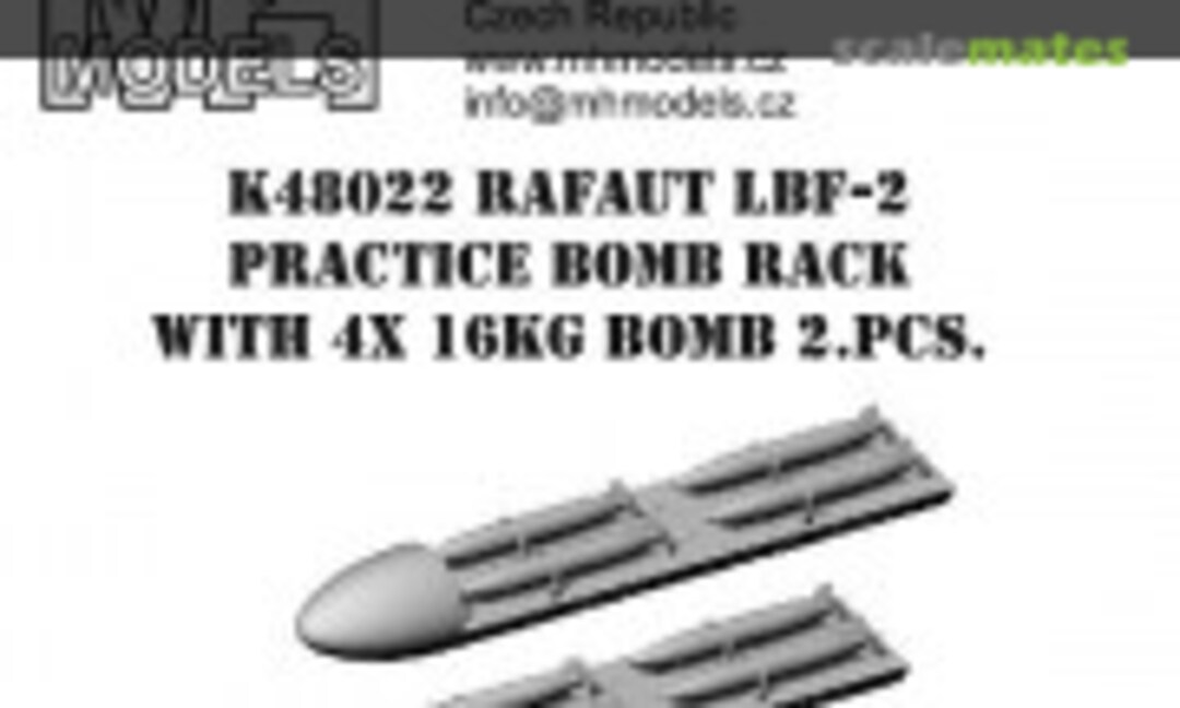 1:48 RAFAUT LBF-2 Practice bomb rack with 4x 16kg bomb 2pcs. (MH Models K48022) K48022