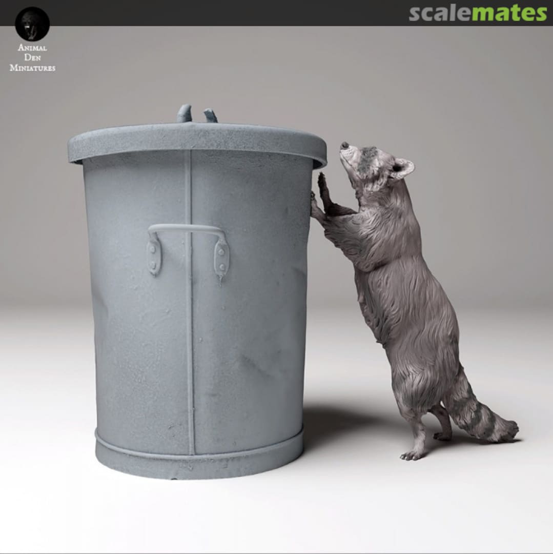 Boxart Racoon - leaning on trashcan 72130439 EMP3d Boxart Racoon - leaning on trashcan 72130439 EMP3d