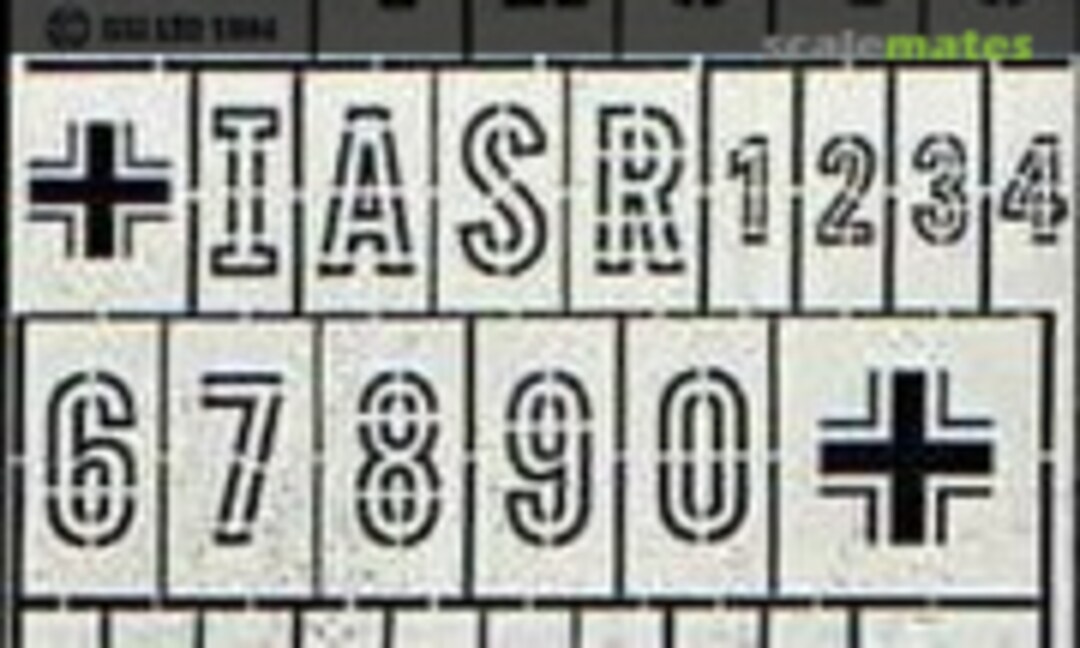 1:35 German Markings - Decal Schablone (Stencilit 1001) 1001