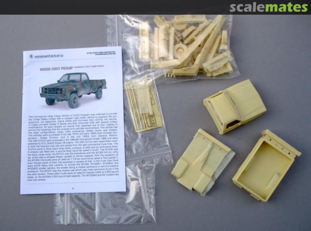 Contents M1008 Commercial Utility Cargo Vehicle CUCV MMF 35016 MinimanFactory Contents M1008 Commercial Utility Cargo Vehicle CUCV MMF 35016 MinimanFactory