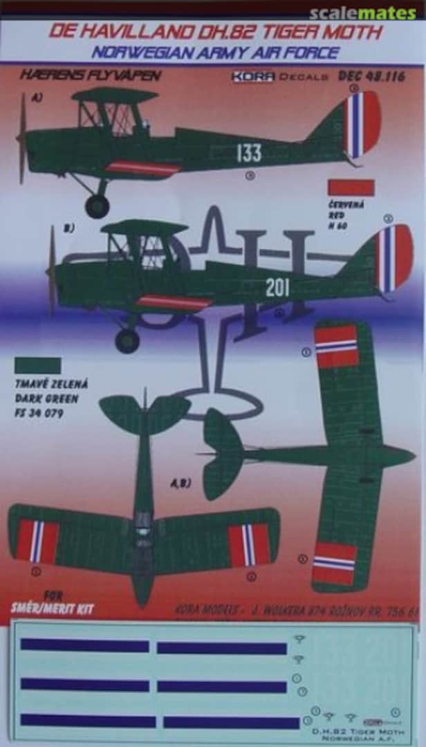 Boxart De Havilland DH.82 Tiger Moth DEC48116 Kora Models Boxart De Havilland DH.82 Tiger Moth DEC48116 Kora Models