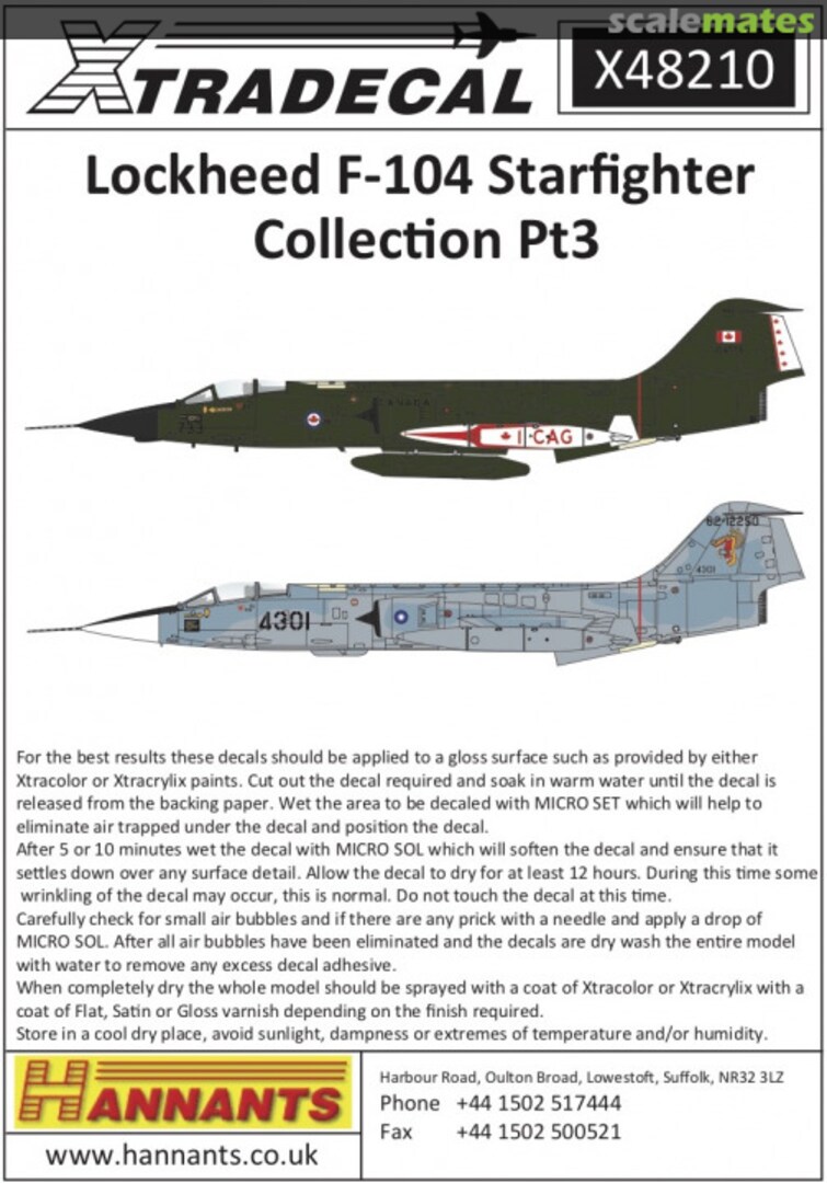 Boxart Lockheed F-104 Starfighter Collection X48210 Xtradecal Boxart Lockheed F-104 Starfighter Collection X48210 Xtradecal