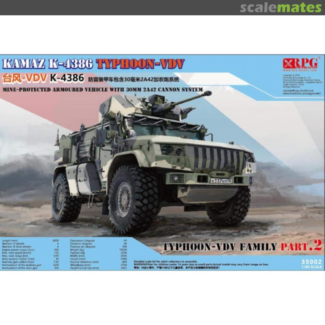 Boxart KAMAZ K-4386 Typhoon-VDV 35002 RPG-MODEL Boxart KAMAZ K-4386 Typhoon-VDV 35002 RPG-MODEL