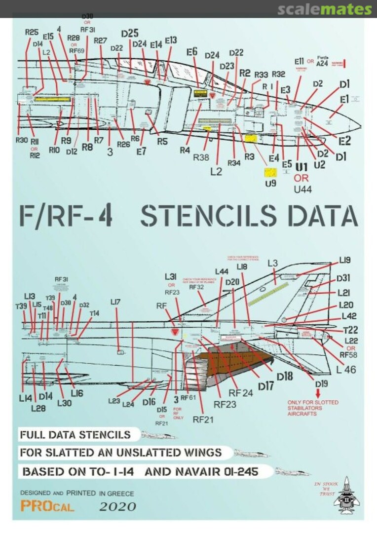Boxart F/RF-4 Stencils Data 32-906G PROcal Decals Boxart F/RF-4 Stencils Data 32-906G PROcal Decals