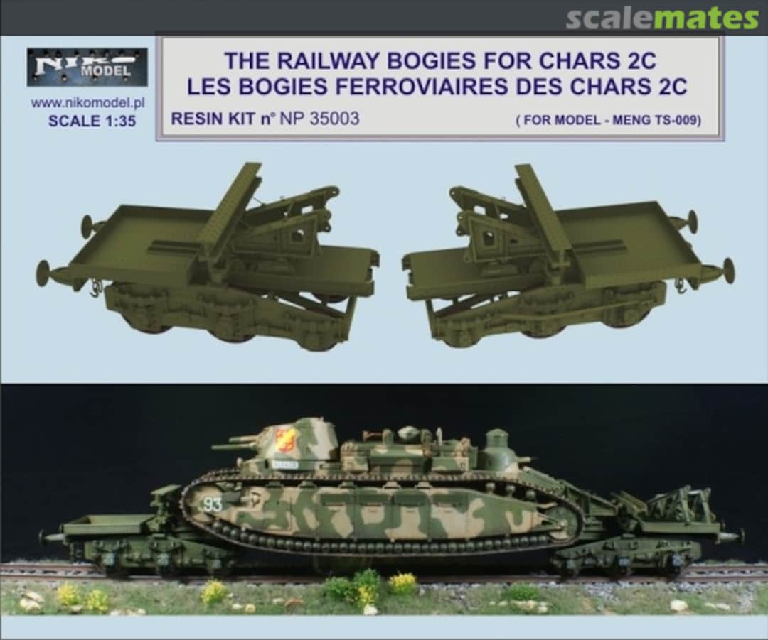 Boxart Railway Bogies for Char 2C NP35003 Niko Model Boxart Railway Bogies for Char 2C NP35003 Niko Model
