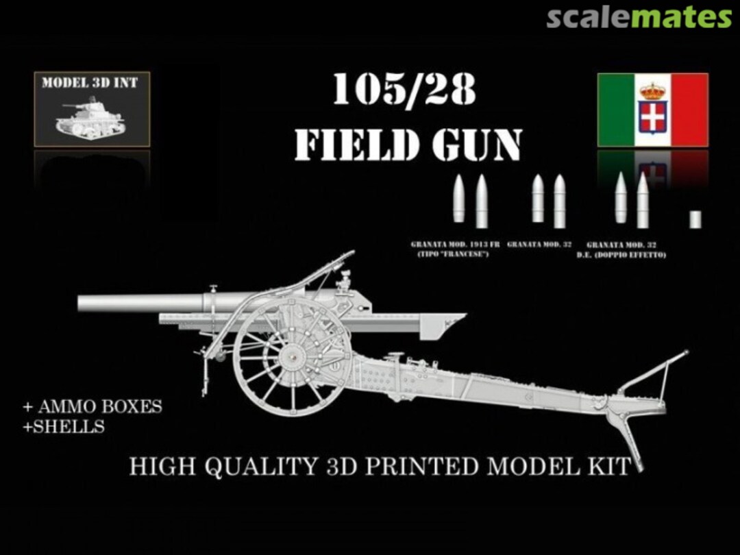 Boxart 105/28 Infantry Field Gun IT72Re158 MODEL 3D INT Boxart 105/28 Infantry Field Gun IT72Re158 MODEL 3D INT