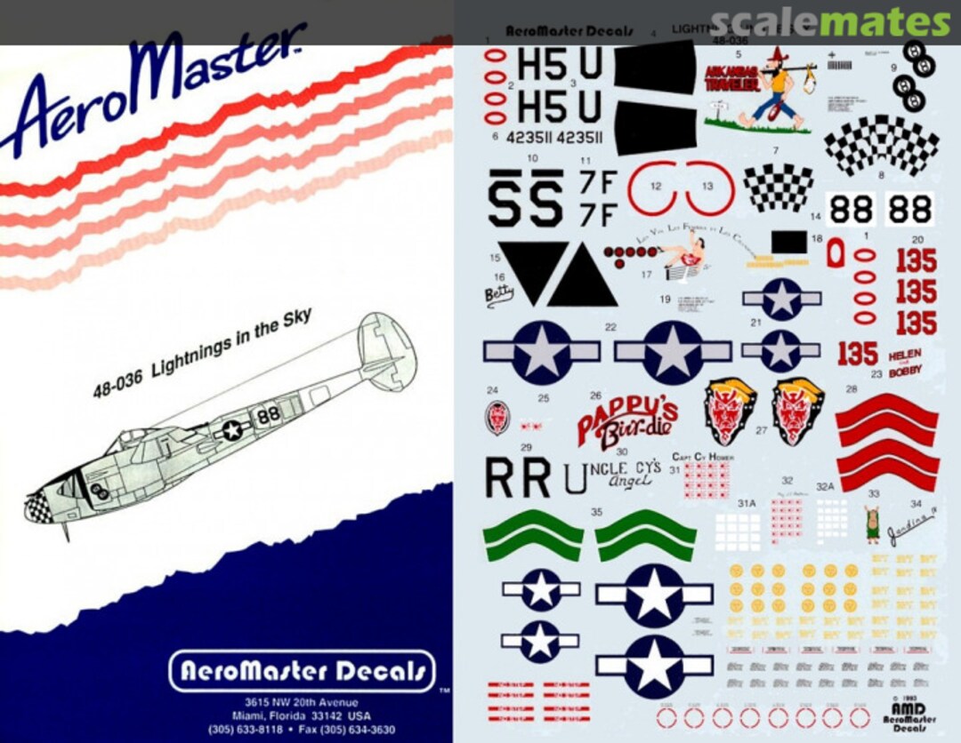 Boxart Lightnings in the Sky 48-036 AeroMaster Boxart Lightnings in the Sky 48-036 AeroMaster