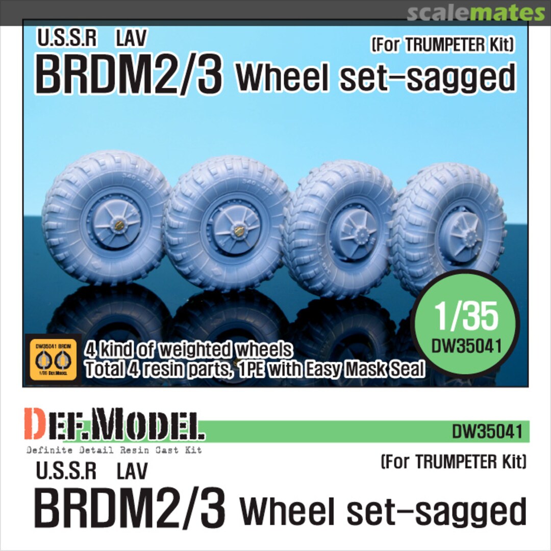 Boxart BRDM-2/3 Wheel set - sagged DW35041 Def.Model Boxart BRDM-2/3 Wheel set - sagged DW35041 Def.Model