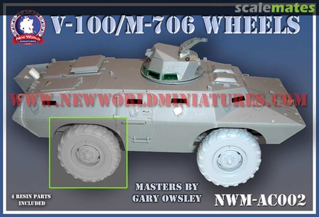 Boxart V-100 / M-706 Wheels NWM-AC002 New World Miniatures Boxart V-100 / M-706 Wheels NWM-AC002 New World Miniatures