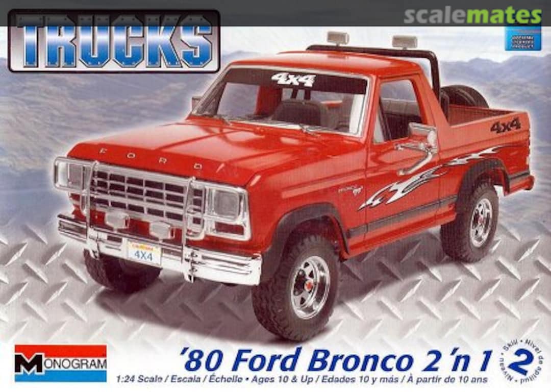Boxart '80 Ford Bronco 2 'n 1 85-7214 Monogram
