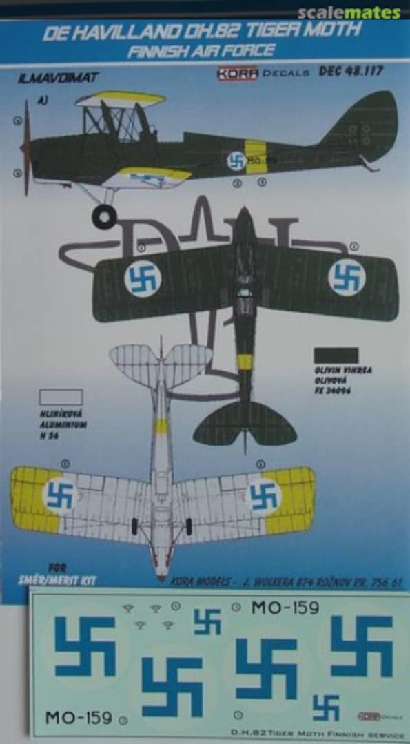 Boxart De Havilland DH.82 Tiger Moth DEC48117 Kora Models Boxart De Havilland DH.82 Tiger Moth DEC48117 Kora Models