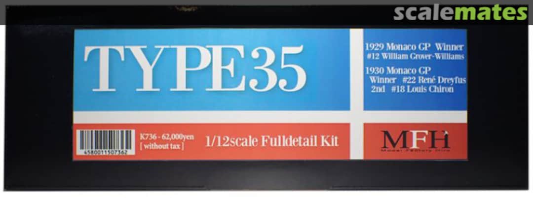 Boxart Bugatti T35 K-736 Model Factory Hiro