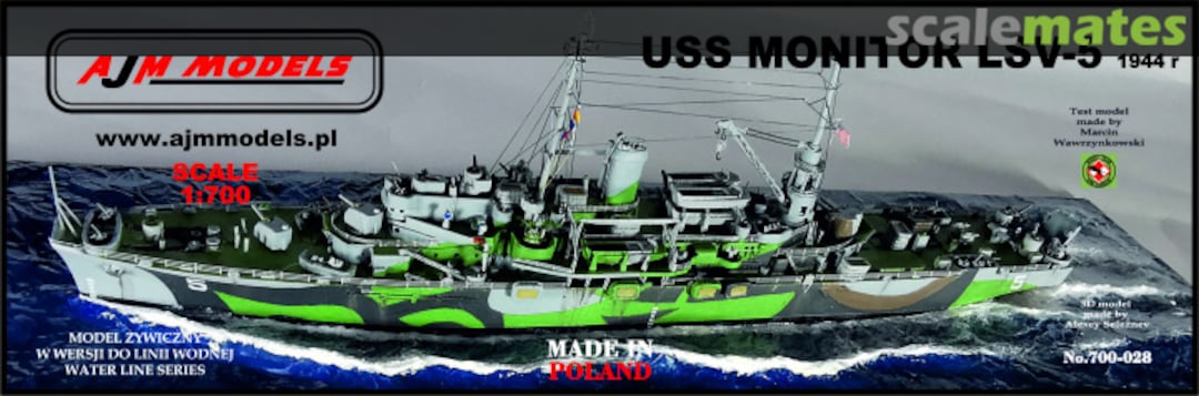 Boxart USS Monitor 1944 700-028 AJM Models Boxart USS Monitor 1944 700-028 AJM Models