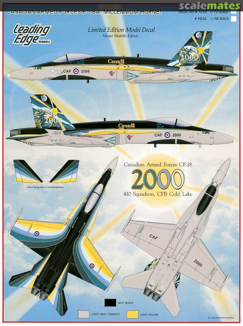 Boxart Canadian Armed Forces F-18A "Millenium Hornet" 48.22 Leading Edge Boxart Canadian Armed Forces F-18A "Millenium Hornet" 48.22 Leading Edge