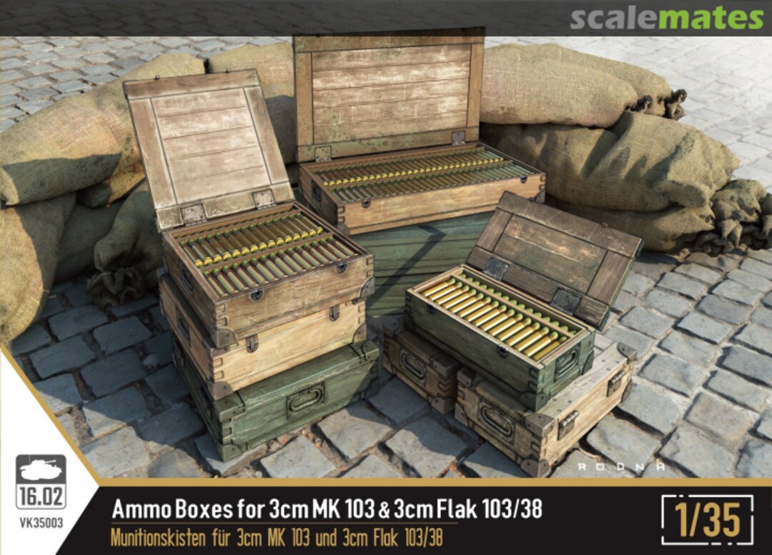 Boxart Ammo Boxes for the 3cm MK 103 & 3cm Flak 103/38 VK35003 16.02 Boxart Ammo Boxes for the 3cm MK 103 & 3cm Flak 103/38 VK35003 16.02