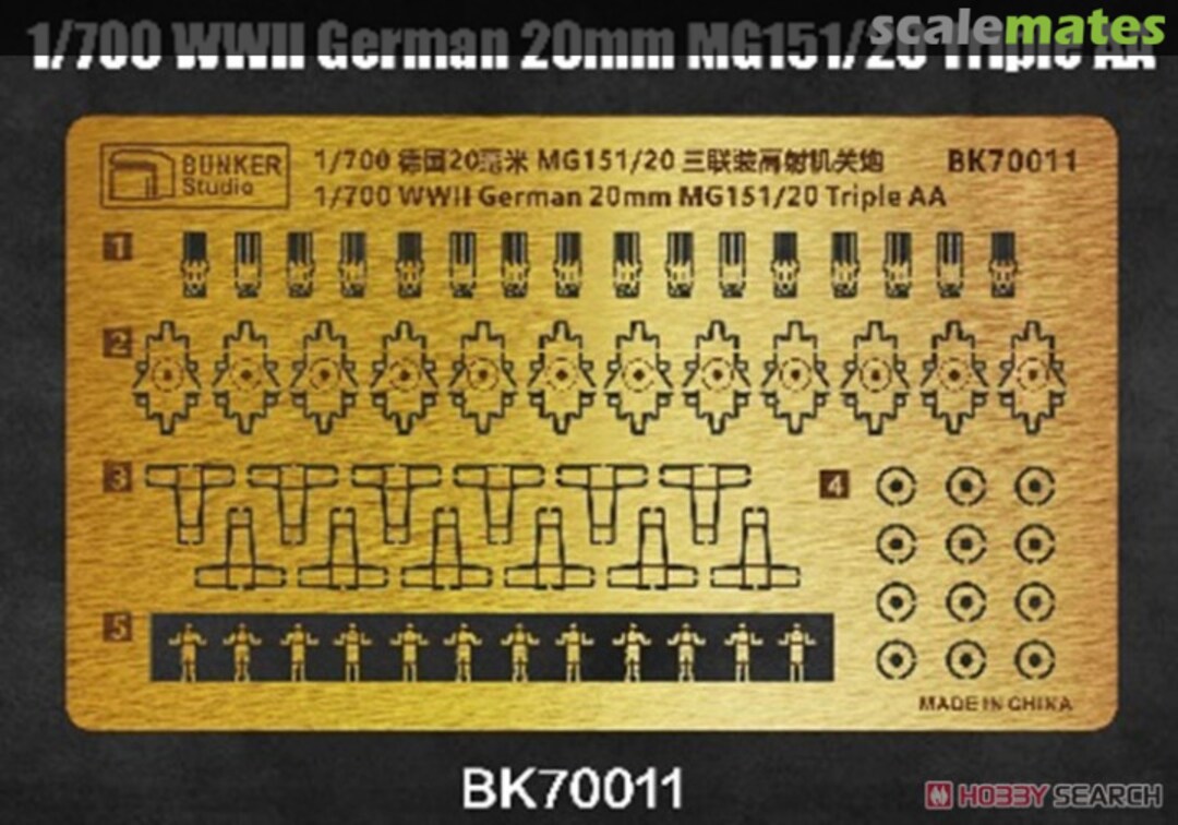 Boxart German 20mm MG151/20 Triple AA BK70011 Bunker Studio Boxart German 20mm MG151/20 Triple AA BK70011 Bunker Studio