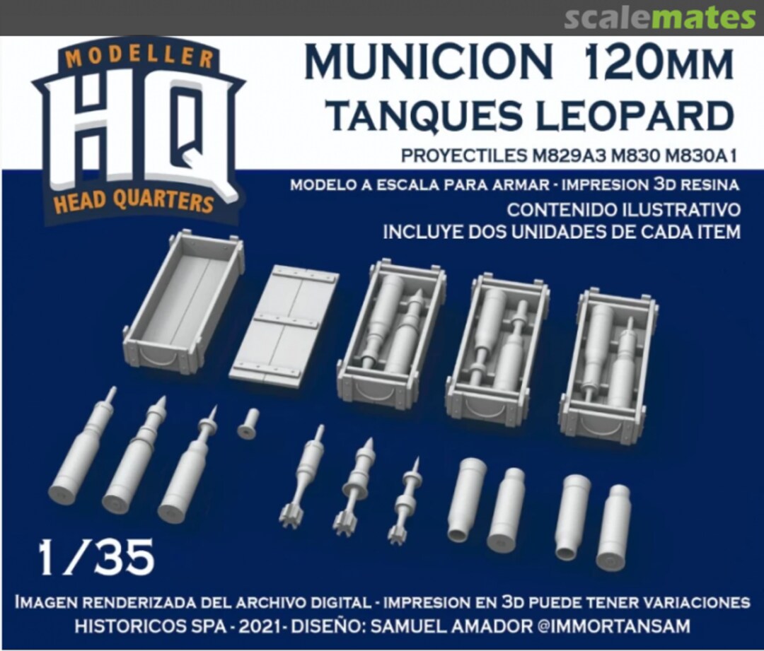 Boxart MUNICION 120MM - TANQUES LEOPARD HQ35501 HQ Boxart MUNICION 120MM - TANQUES LEOPARD HQ35501 HQ