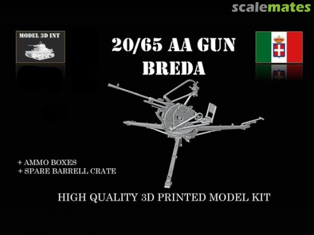 Boxart Breda 20/65 Mod.35 AA Gun IT72Re153 MODEL 3D INT Boxart Breda 20/65 Mod.35 AA Gun IT72Re153 MODEL 3D INT