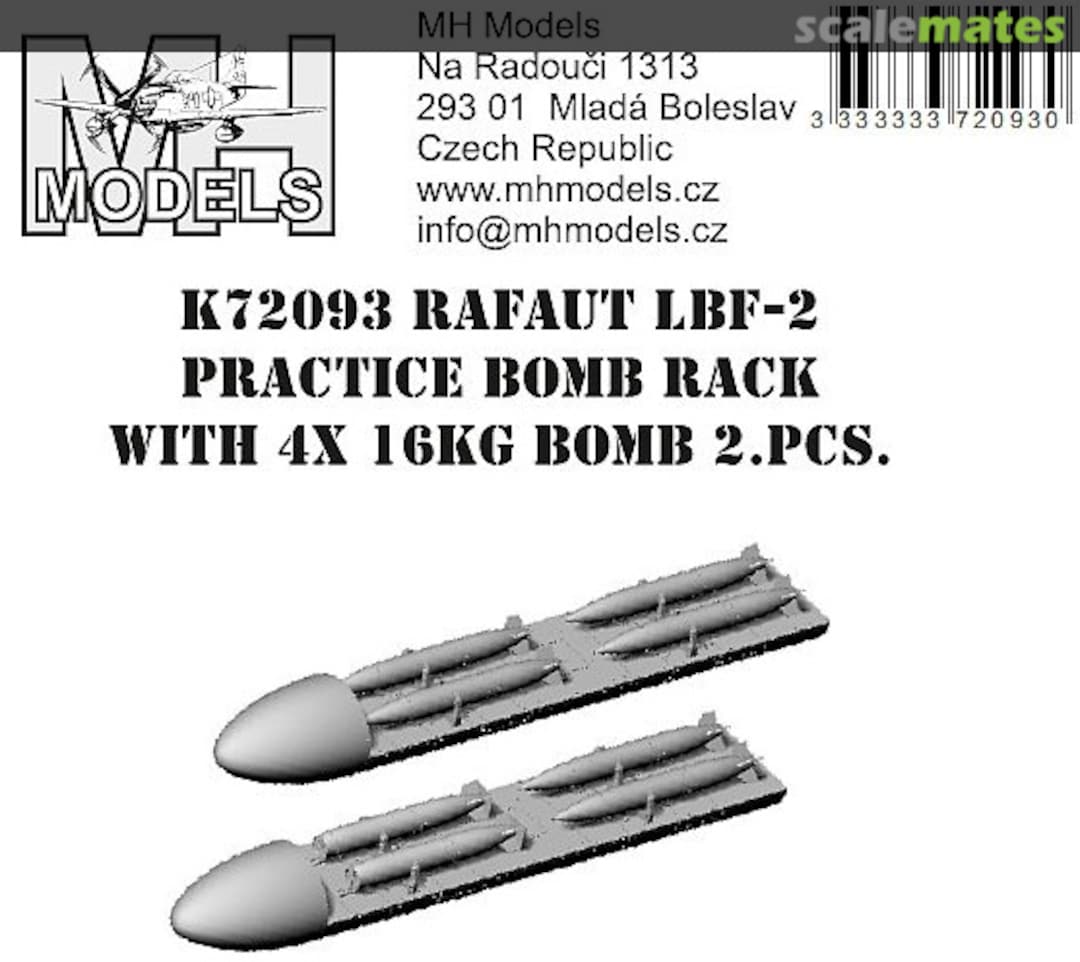 Boxart RAFAUT LBF-2 Practice bomb rack with 4x 16kg bomb 2pcs. K72093 MH Models Boxart RAFAUT LBF-2 Practice bomb rack with 4x 16kg bomb 2pcs. K72093 MH Models