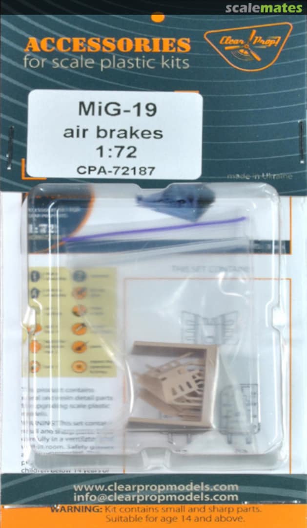 Boxart MiG-19 air brakes all versions CPA--72187 Clear Prop! Boxart MiG-19 air brakes all versions CPA--72187 Clear Prop!