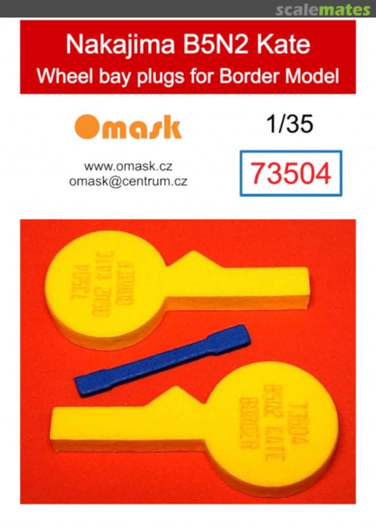 Boxart Nakajima B5N2 Kate - wheel bay plugs 73504 Omask Boxart Nakajima B5N2 Kate - wheel bay plugs 73504 Omask
