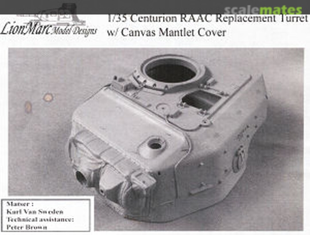 Boxart Centurion Mk 5 RAAC Turret with Canvas LM33001 LionMarc Boxart Centurion Mk 5 RAAC Turret with Canvas LM33001 LionMarc
