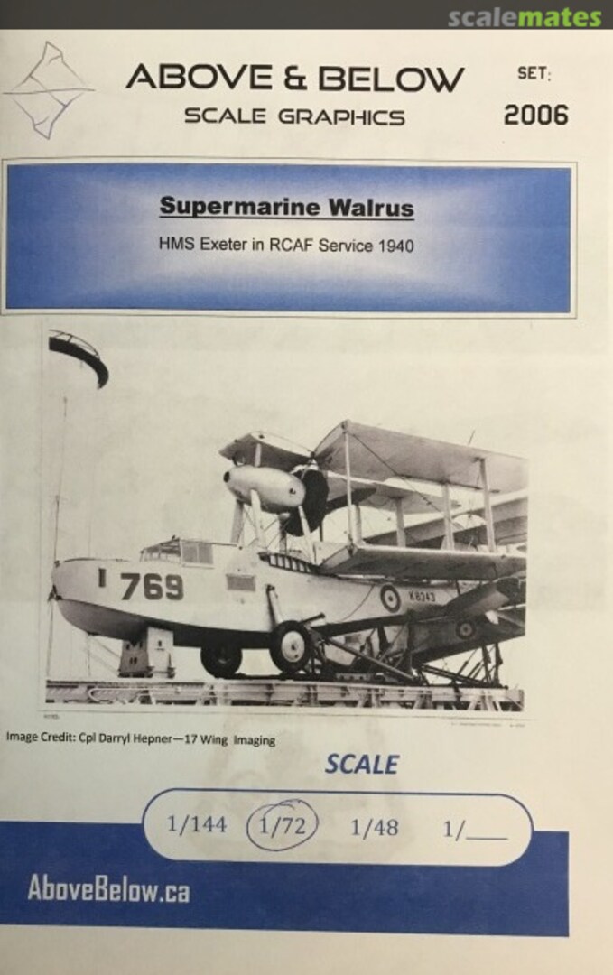 Contents Supermarine Walrus 2006 Above & Below Graphics