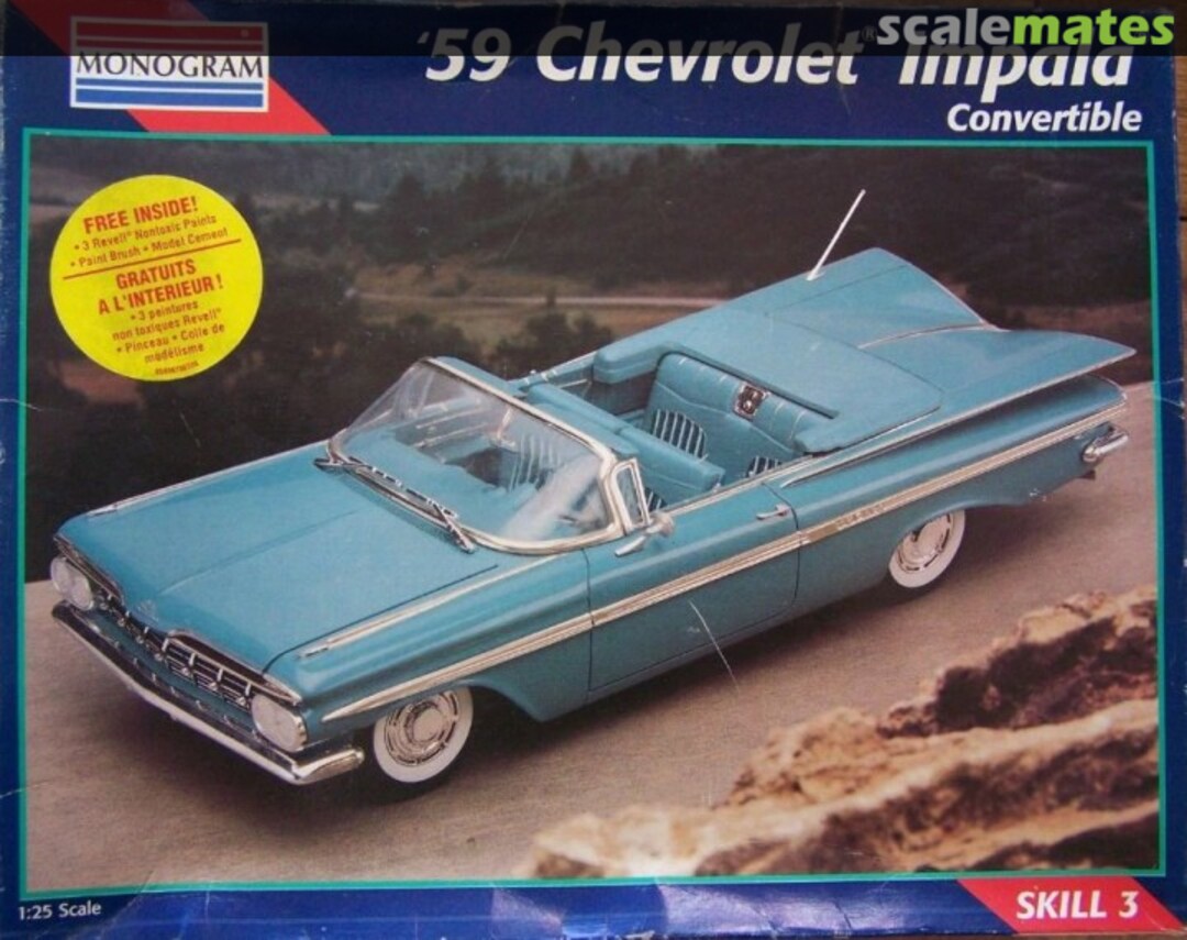 Boxart '59 Chevrolet Impala convertible 2437 Monogram Boxart '59 Chevrolet Impala convertible 2437 Monogram