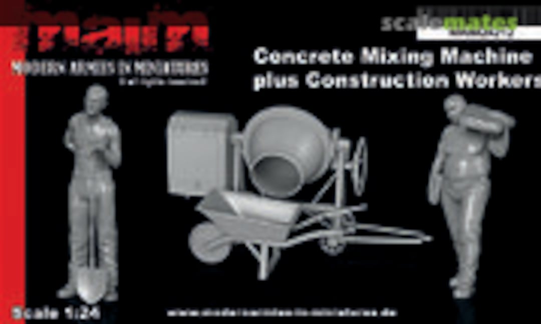 1:24 Concrete Mixing Machine plus Construction Workers (MAiM MAIM24212) MAIM24212