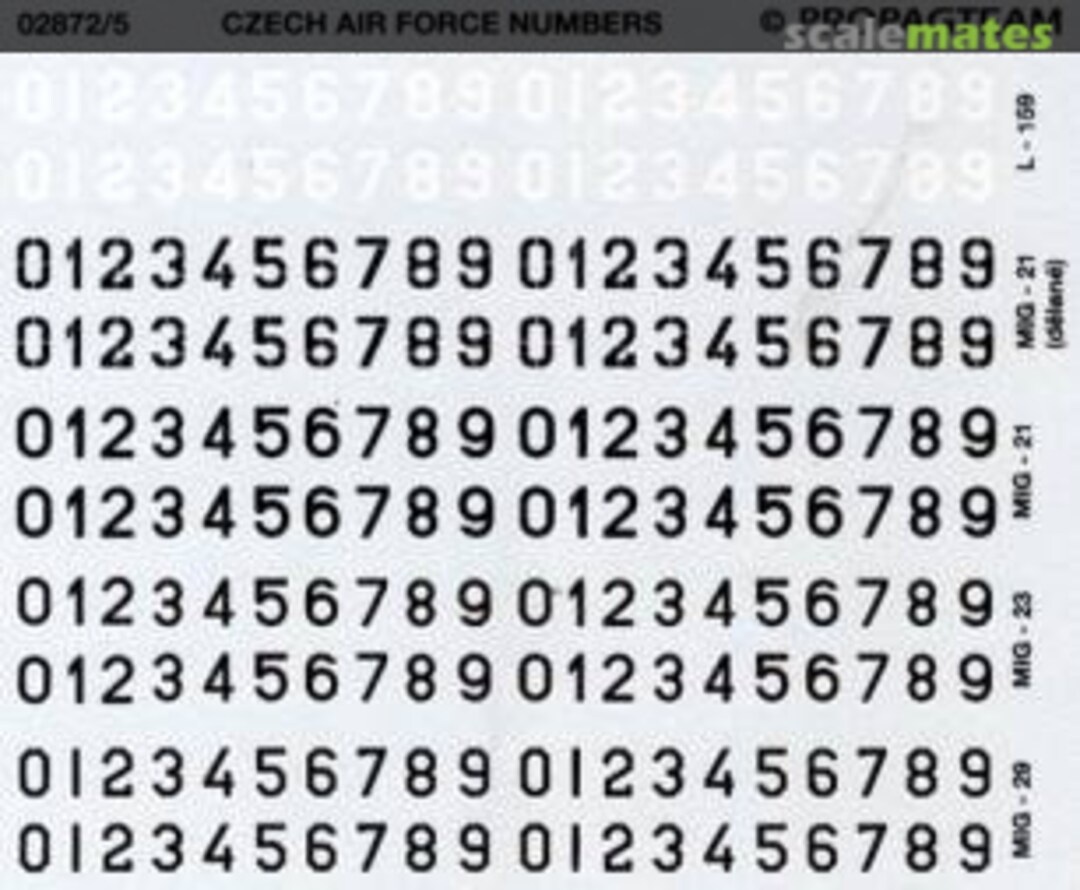Boxart Czech Air Force Numbers 02872/5 Propagteam Boxart Czech Air Force Numbers 02872/5 Propagteam