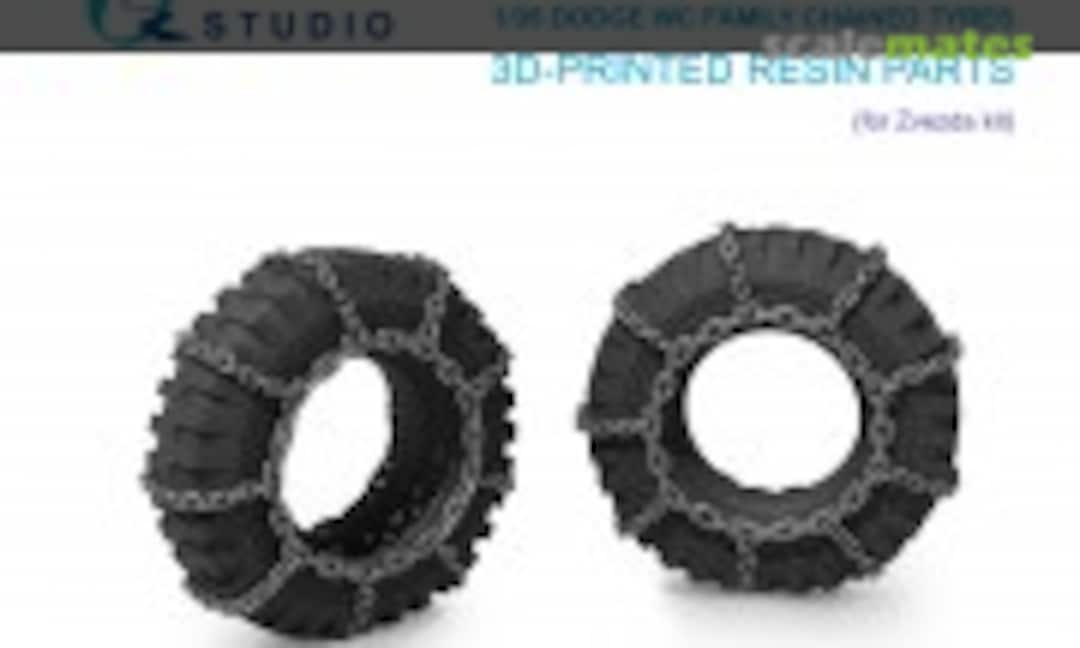 1:35 Dodge WC Family Chained Tyres 3D printed resin parts (Quinta Studio QT35012) QT35012