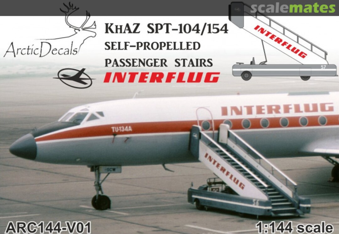 Boxart KHAZ SPT-104/154 Self-propelled passenger stairs ARC144-V01 Arctic Decals Boxart KHAZ SPT-104/154 Self-propelled passenger stairs ARC144-V01 Arctic Decals