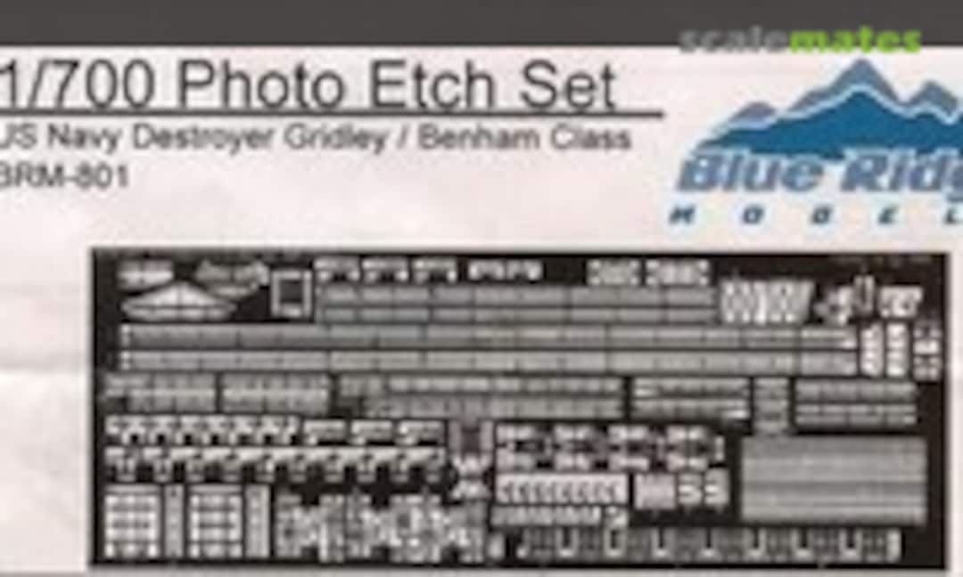 1:700 Destroyer Gridley / Benham Class Photo Etch Set (Blue Ridge Models BRM-801) BRM-801