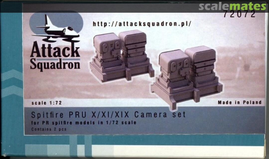 Boxart Spitfire PRU X/XI/XIX Camera set 72072 Attack Squadron Boxart Spitfire PRU X/XI/XIX Camera set 72072 Attack Squadron