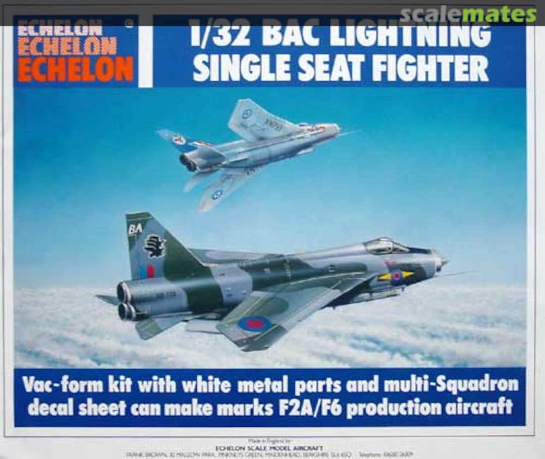Boxart BAC Lightning F2A/ F6 3 Echelon Vacuforms