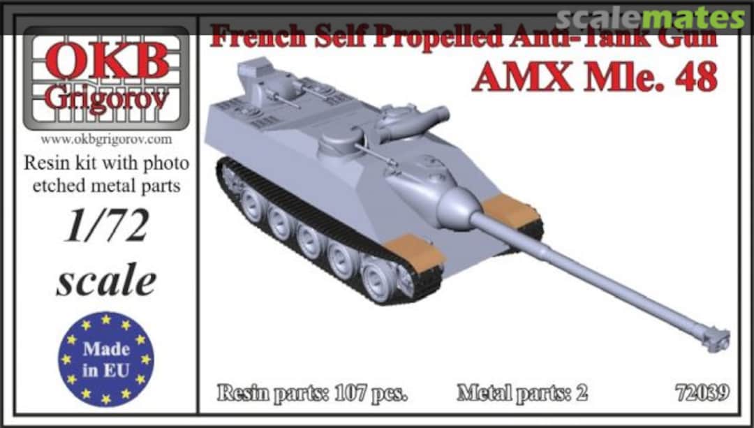 Boxart French Self Propelled Anti-Tank Gun AMX Mle.48 72039 OKB Grigorov Boxart French Self Propelled Anti-Tank Gun AMX Mle.48 72039 OKB Grigorov
