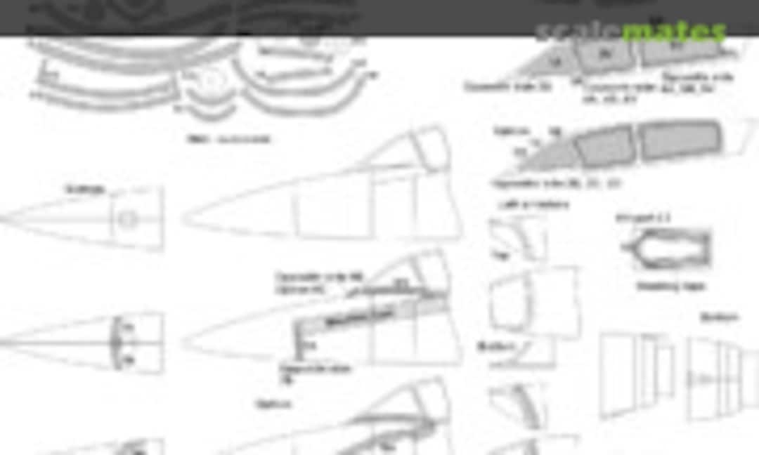 1:48 Masks for Convair F-106B Delta Dart (New Ware NWAM031) NWAM031