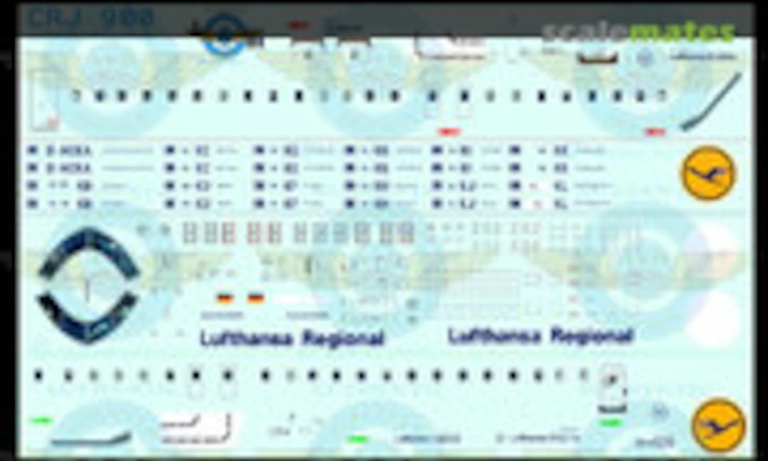 1:144 Lufthansa Regional CityLine CRJ900 (Authentic-Airliner-Decals Lufthansa CRJ900) Lufthansa CRJ900