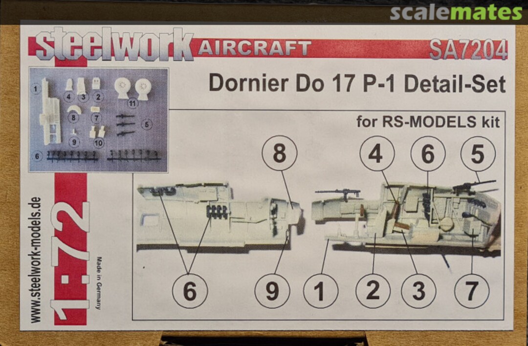 Boxart Dornier Do 17 P-1 Detail-Set SA7204 Steelwork Models Boxart Dornier Do 17 P-1 Detail-Set SA7204 Steelwork Models