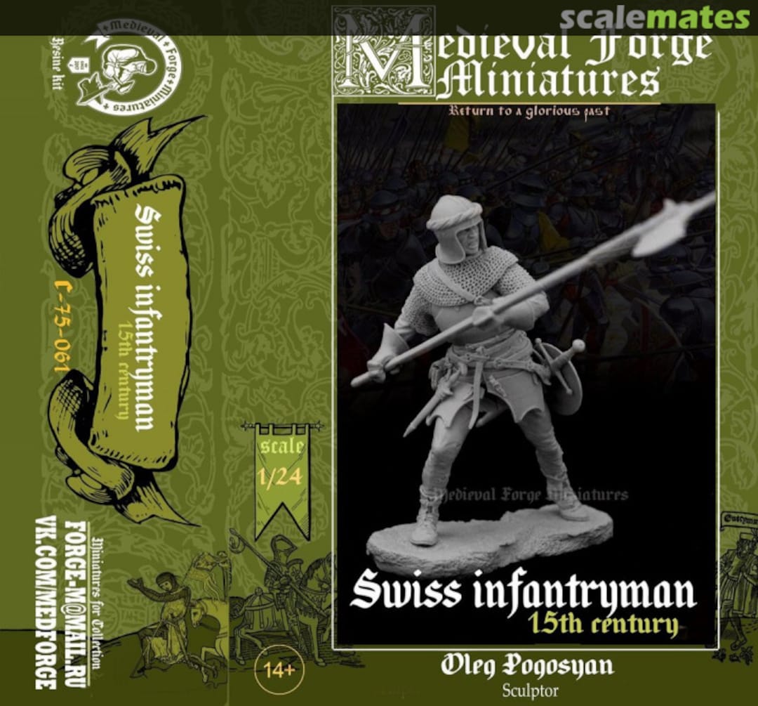 Boxart Swiss Infantryman C-75-061 Medieval Forge Miniatures