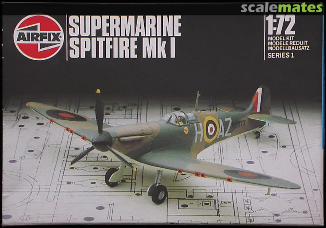 Boxart Supermarine Spitfire Mk I 01071 Airfix Boxart Supermarine Spitfire Mk I 01071 Airfix