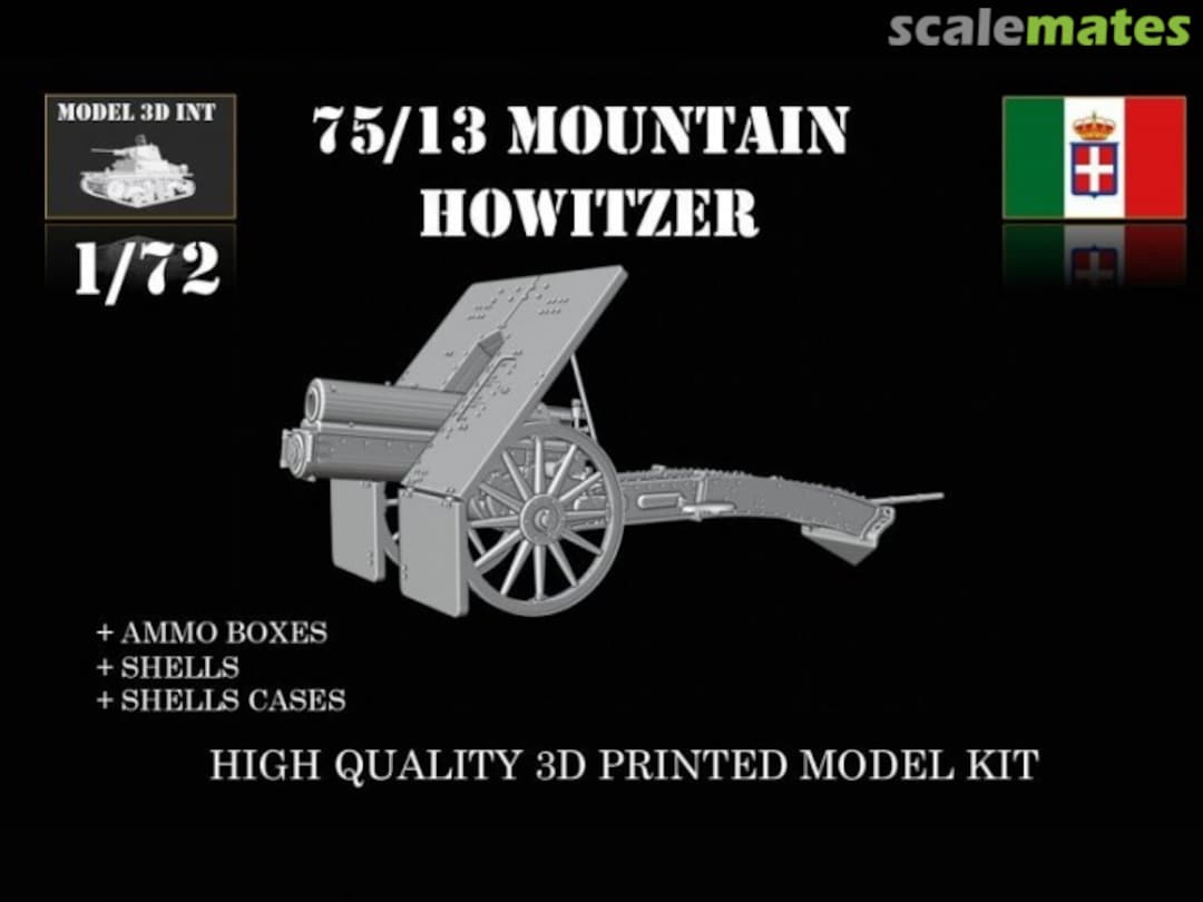 Boxart Mountain Howitzer Skoda 75/13 IT72Re157 MODEL 3D INT Boxart Mountain Howitzer Skoda 75/13 IT72Re157 MODEL 3D INT
