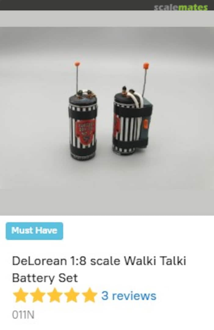 Boxart DeLorean Walki Talki Battery Set 011N Model Modz