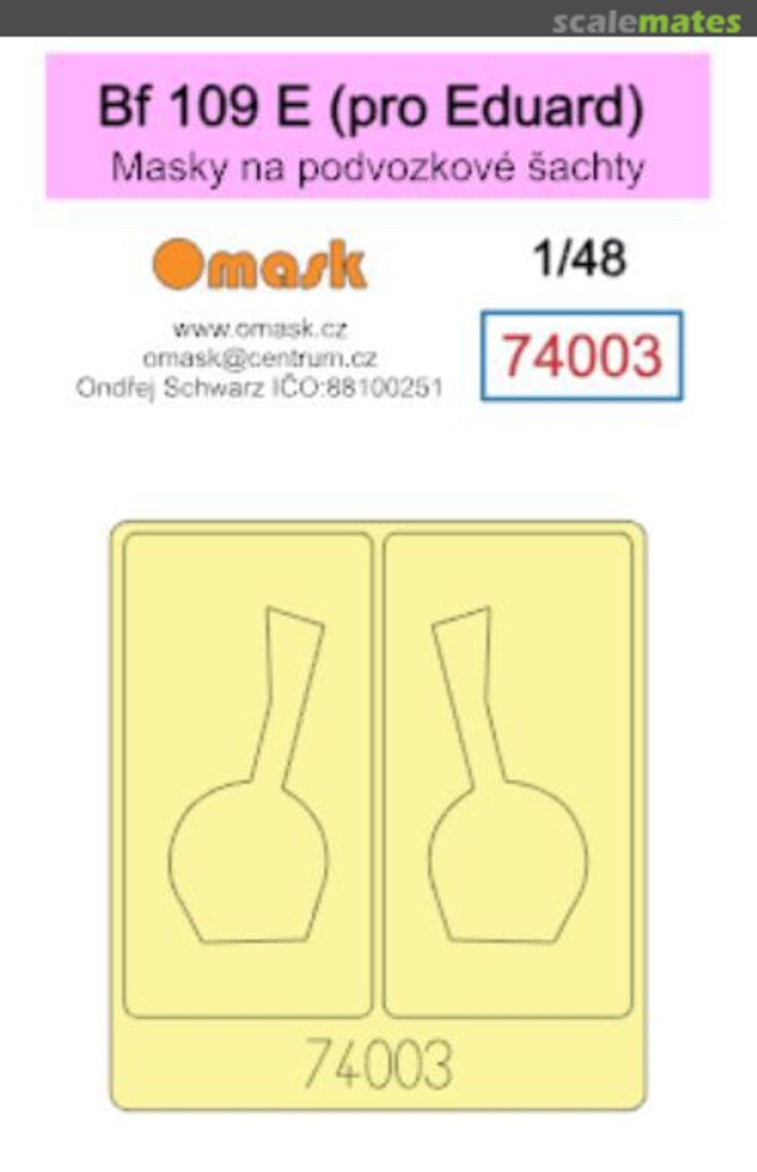 Boxart Messerschmitt Bf-109 E Masks (for Eduard kits) 74003 Omask Boxart Messerschmitt Bf-109 E Masks (for Eduard kits) 74003 Omask