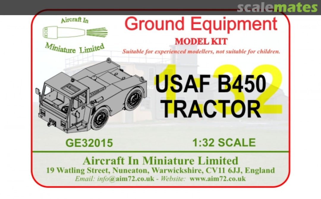 Boxart USAF B450 Tractor GE32015 Aircraft In Miniature Ltd Boxart USAF B450 Tractor GE32015 Aircraft In Miniature Ltd