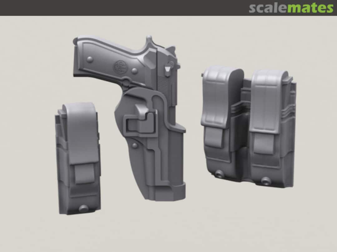 Boxart Beretta 92F in Blackhawk Serpa Holster w/Mag Pouches set LF3D025 Legend Productions